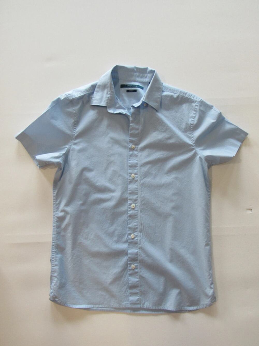 Perry Ellis Blue Collared Short Sleeve Shirt
